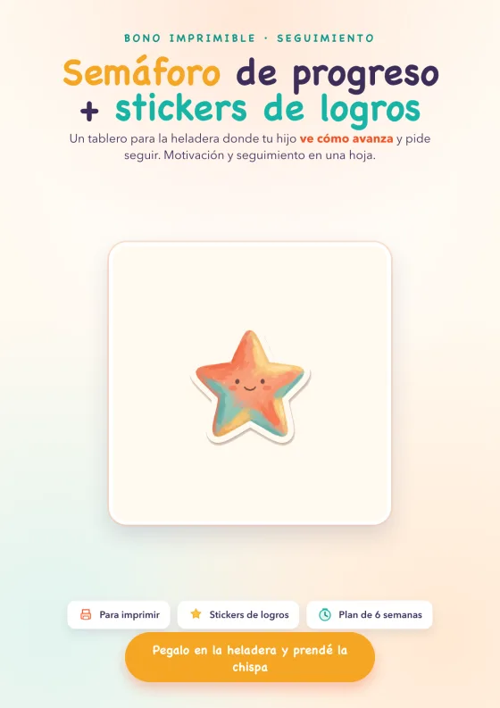 Tapa del bono Semáforo de progreso + stickers