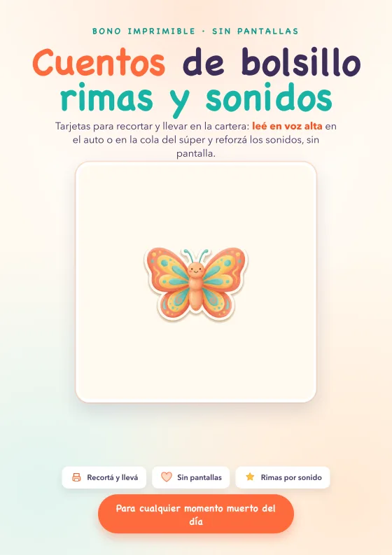 Tapa del bono Cuentos de bolsillo, rimas y sonidos